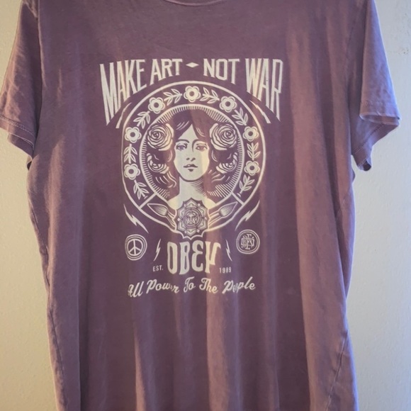 Obey Tops - OBEY Make Art Not War Tee